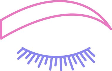 Kaş Çizgisi İki Renk Simgesi