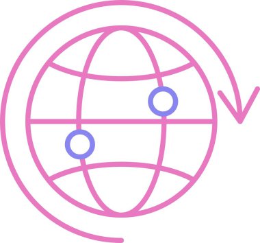 İnternet Satırı İki Renk Simgesi