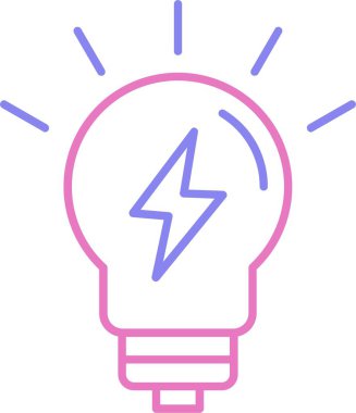 Ampul Çizgisi İki Renk Simgesi