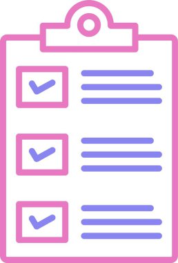 Alışveriş Listesi Satır 2 Renk Simgesi