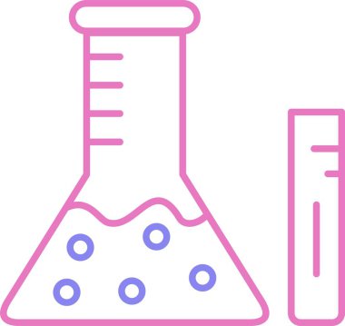 Kimya Satırı İki Renk Simgesi