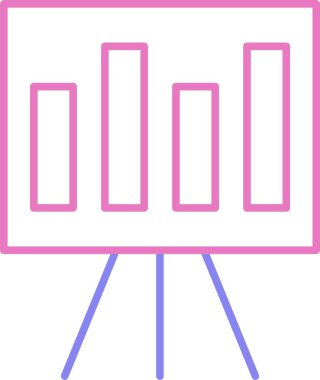 Sunum Satırı İki Renk Simgesi