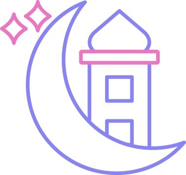 Ramazan Çizgisi İki Renk Simgesi