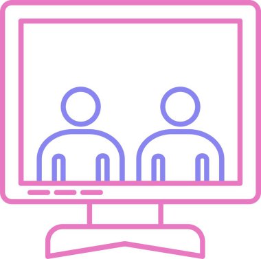 İş Adamları Çizgisi İki Renk Simgesi