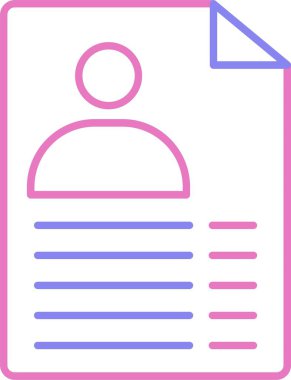 Belge Satırı İki Renk Simgesi