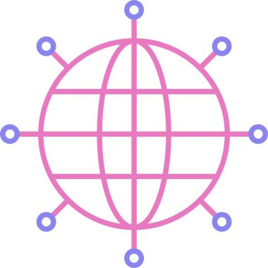 Ağ Satırı İki Renk Simgesi