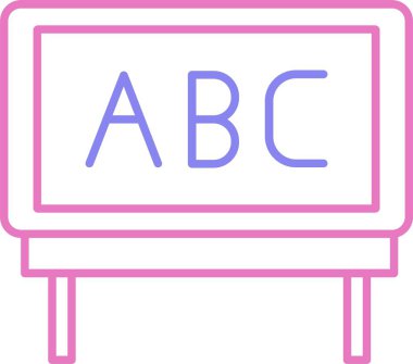 Sunum Satırı İki Renk Simgesi