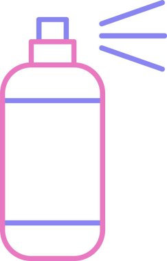 Sprey Boyama Çizgisi İki Renk Simgesi