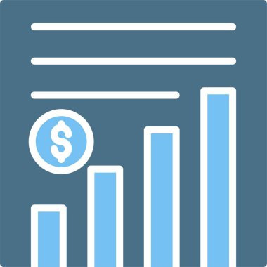 İş Grafiği Grafik İki Renk Simgesi