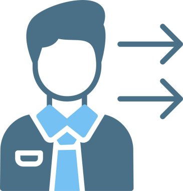 Görevden Alma Kabartması İki Renk Simgesi