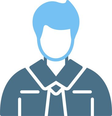 Çalışan Kabartma İki Renk Simgesi