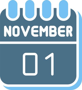 31 Kasım Glyph İki Renk Simgesi