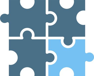 Bulmaca Kabartması İki Renk Simgesi