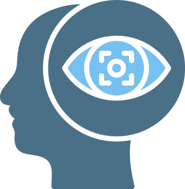 Görselleştirme Kabartması İki Renk Simgesi