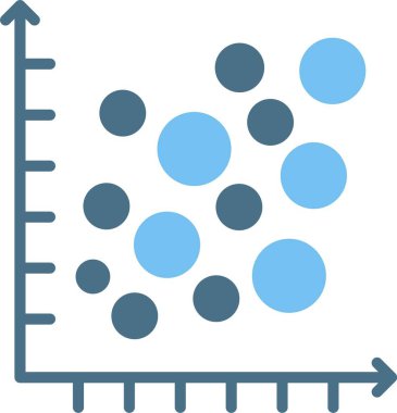 Kabarcık Grafik Grafiği İki Renk Simgesi