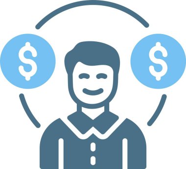 Nakit akışı Glyph İki Renk Simgesi