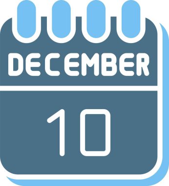 10 Aralık Glyph İki Renk Simgesi