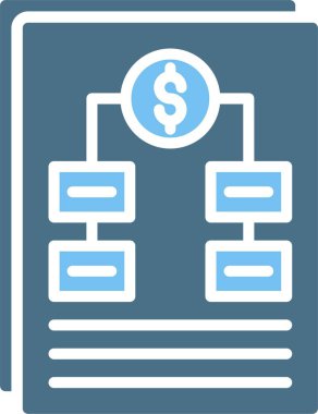 Finansal Planlama Kabartması İki Renk Simgesi
