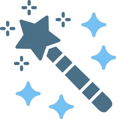 Sihirli Değnek İki Renk Simgesi