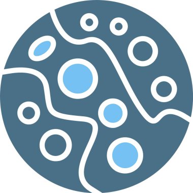 Plüton Kabartma İki Renk Simgesi