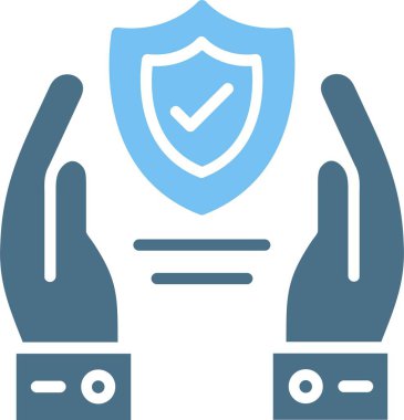 Güvenilirlik Kabartması İki Renk Simgesi