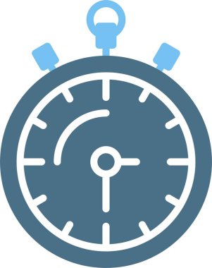 Stopwatch Glyph İki Renk Simgesi