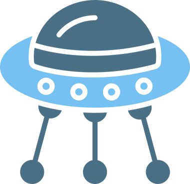 Ufo Kabartma İki Renk Simgesi