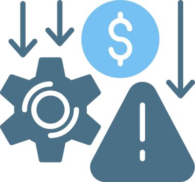 Kriz Yönetimi Kabartması İki Renk Simgesi