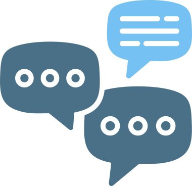 Diyalog Kabartma İki Renk Simgesi