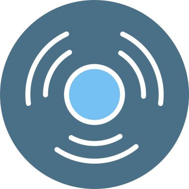 Disk Kabartması İki Renk Simgesi