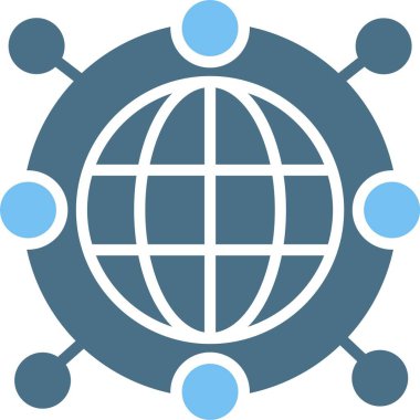 Genel Ağ Kabartma İki Renk Simgesi