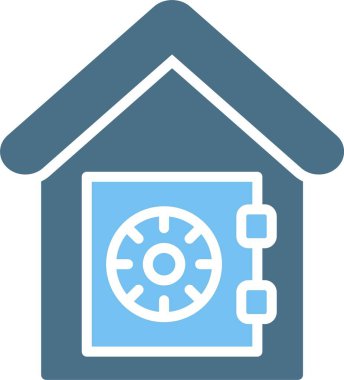 Ev Kasası Sembolü İki Renk Simgesi