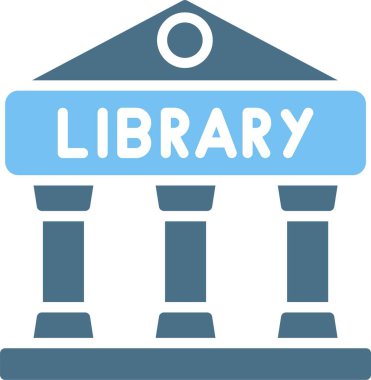 Kütüphane Kabartması İki Renk Simgesi