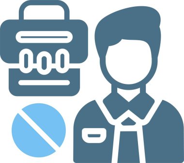 Görev Kabartması Yok İki Renk Simgesi