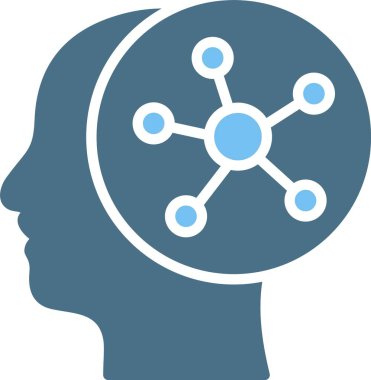 Psikoloji Kabartması İki Renk Simgesi