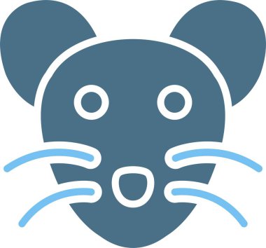 Fare Kabartması İki Renk Simgesi