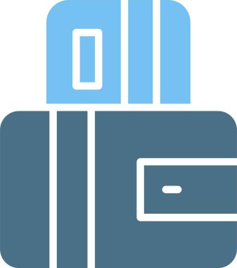 Cüzdan Kabartma İki Renk Simgesi