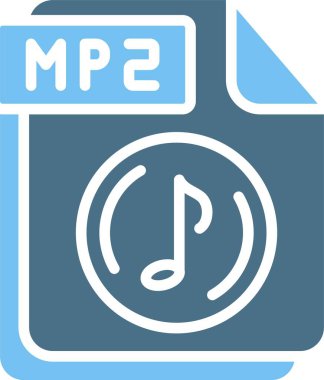 MP2 Glyph Two Color Icon clipart