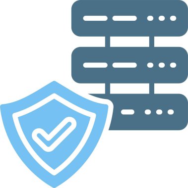 Database Security Glyph Two Color Icon clipart