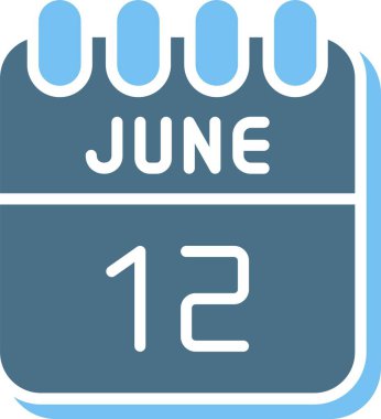 12 Haziran Glyph İki Renk Simgesi