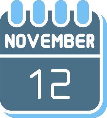 12 Kasım Glyph İki Renk Simgesi