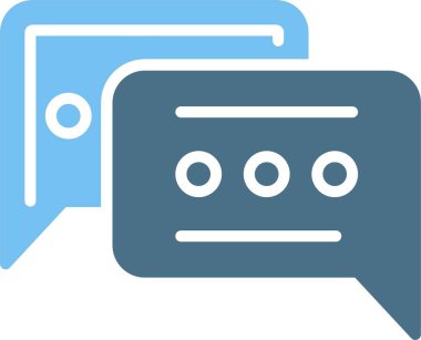 Sohbet Kabartması İki Renk Simgesi