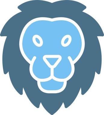 Aslan Kabartması İki Renk Simgesi