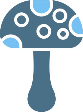 Mantar Kabartması İki Renk Simgesi