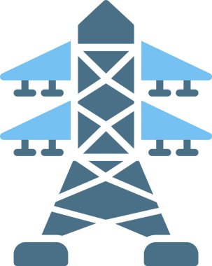 Güç Kulesi Kabartması İki Renk Simgesi