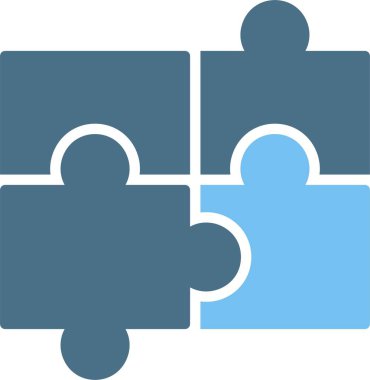 Bulmaca Kabartması İki Renk Simgesi