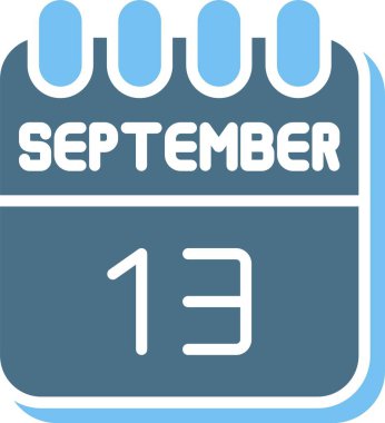 13 Eylül Glyph İki Renk Simgesi