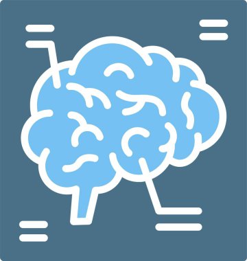 Beyin X Ray Glyph İki Renk Simgesi