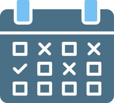 Takvim Olay Kabartması İki Renk Simgesi