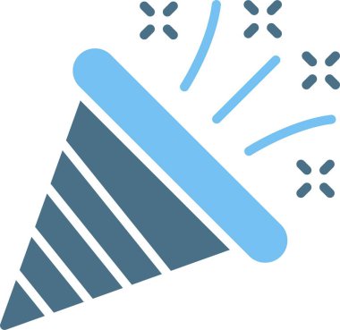 Konfeti Kabartması İki Renk Simgesi